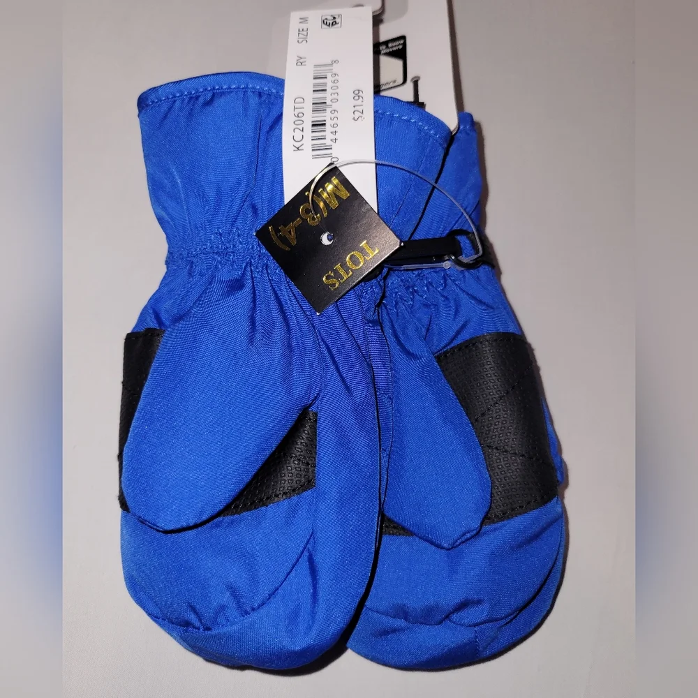Hotfingers Blue Winter Gloves. Wind/waterproof Toddler Gloves. New